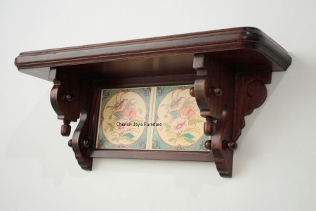 Code: PD 118-M Name: Wall Shelves Size: W=60 x D=18 x H=24 cm Wood: Solid Mahogany wood.﻿